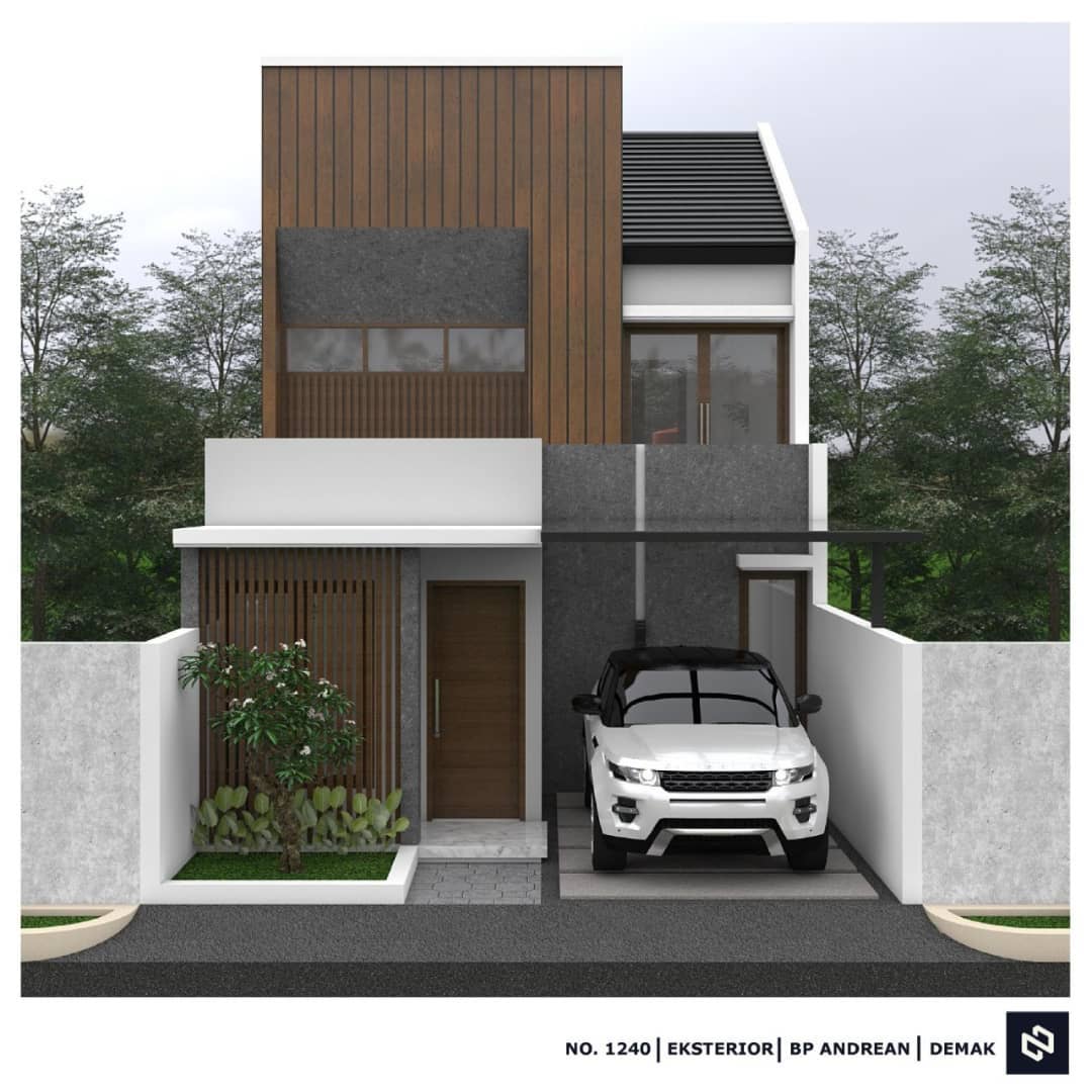 Desain rumah 6x13 Meter 2Lantai