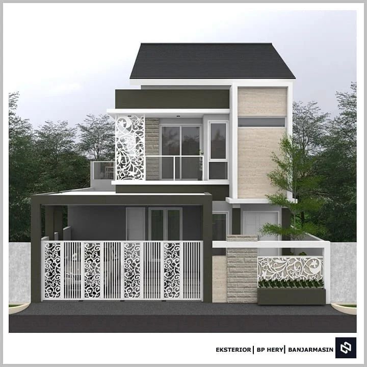 Desain rumah 10x16 Meter 2Lantai