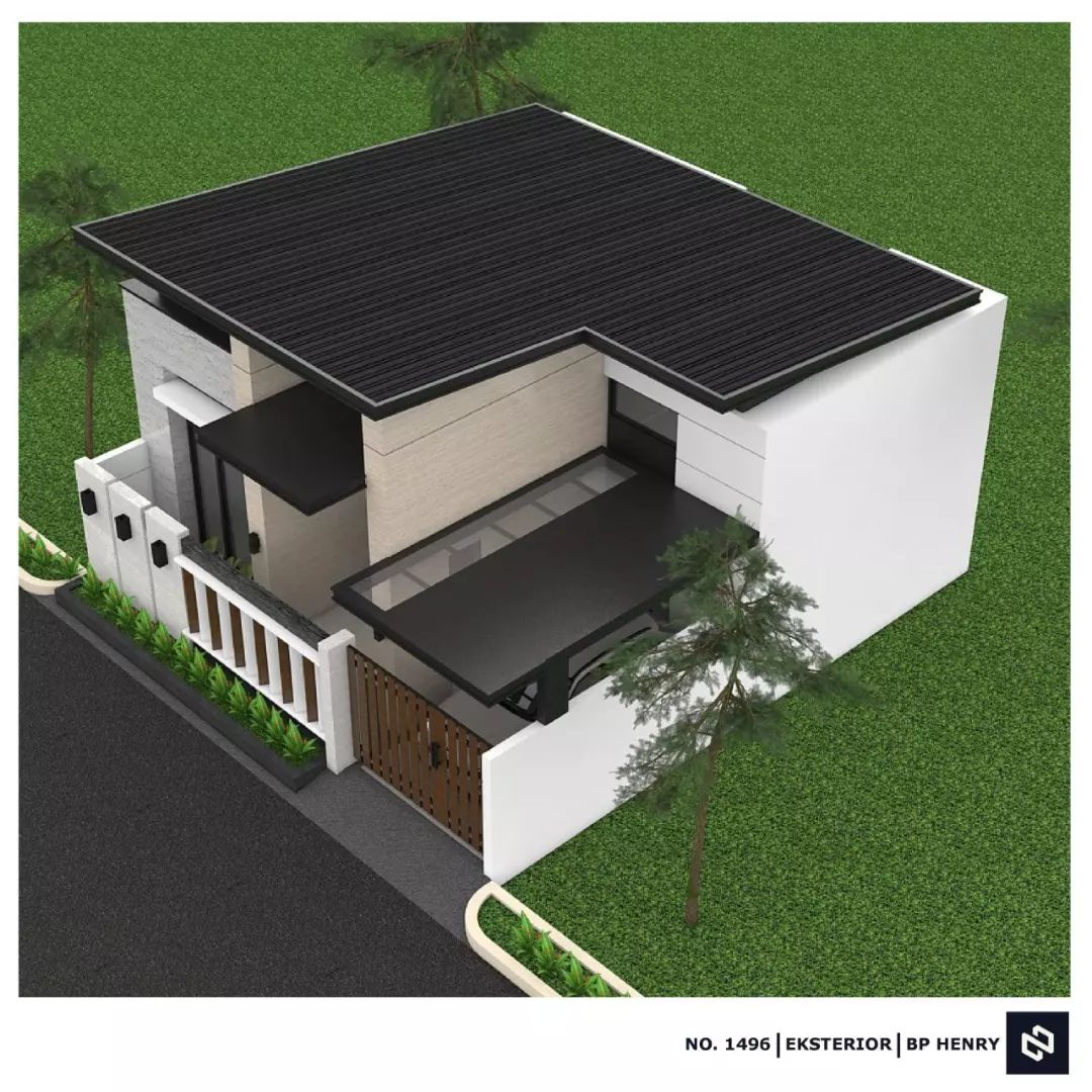 Desain rumah 9x10 Meter 2Lantai