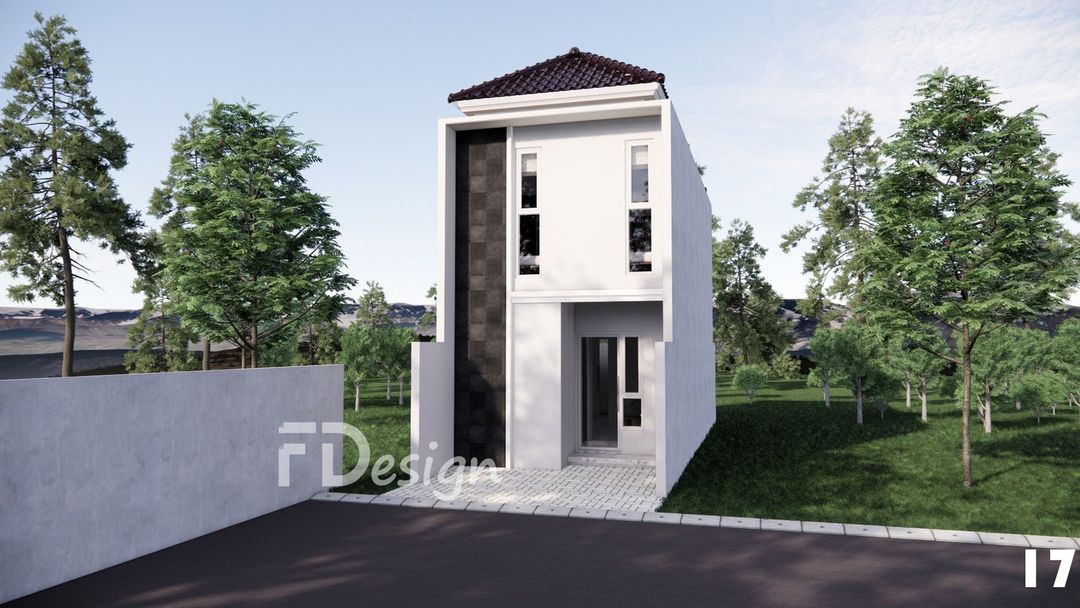 Desain rumah 4x12m 2 lantai