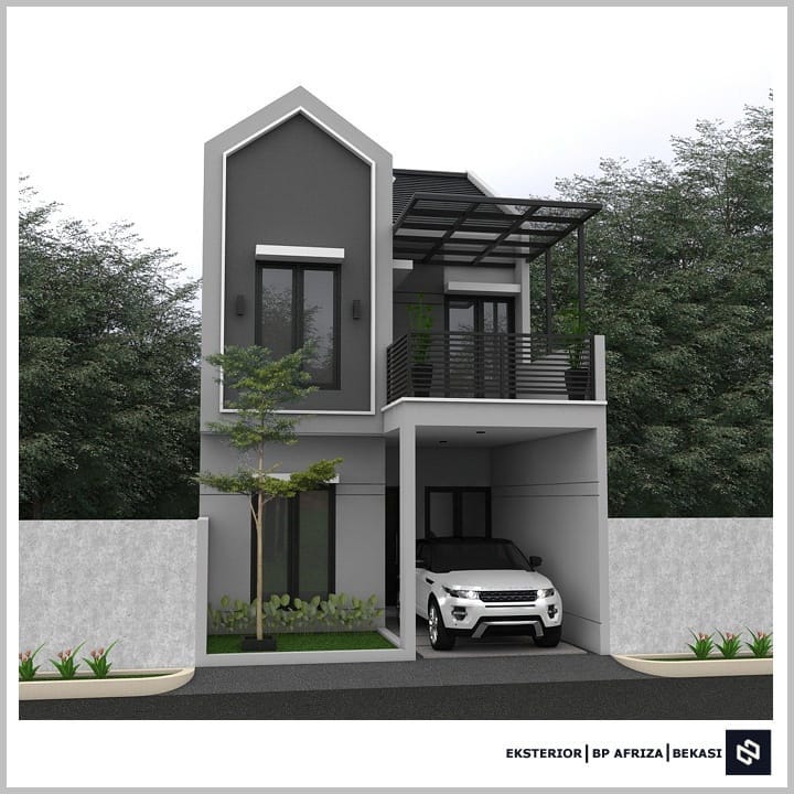 Desain rumah 6x11 Meter 2Lantai