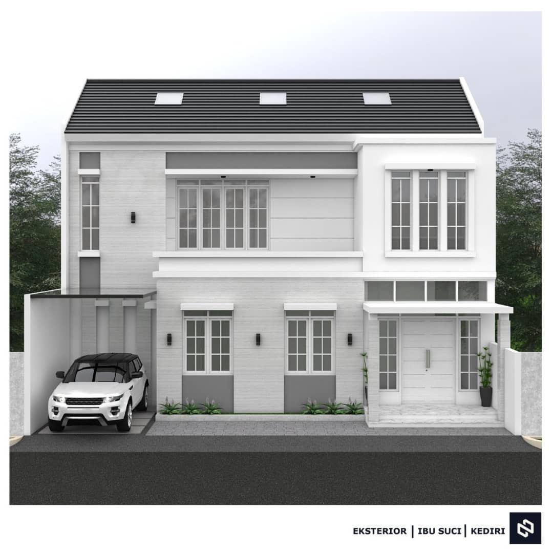 Desain rumah 12x8,5 Meter 2Lantai