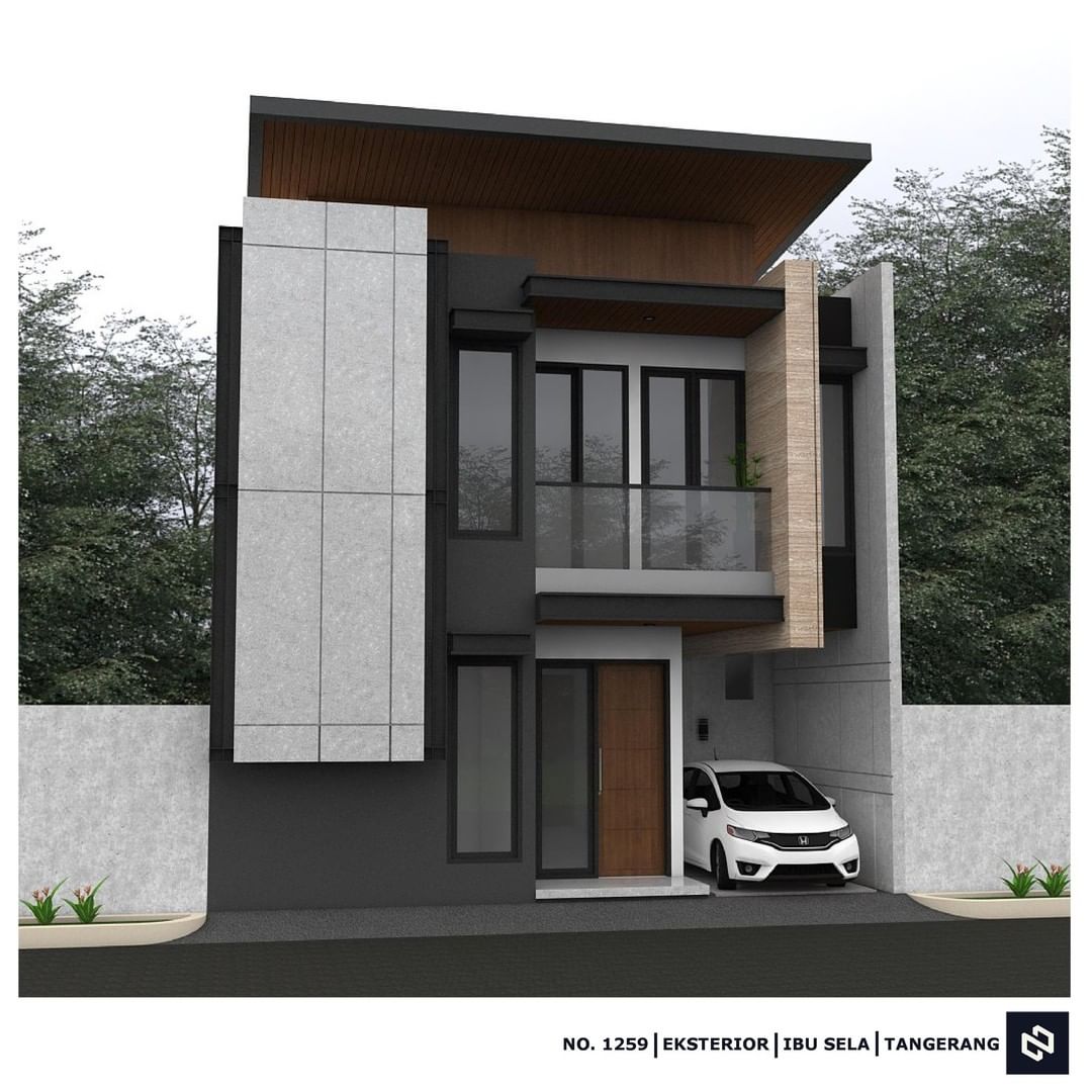 Desain rumah 8x10 Meter 2Lantai