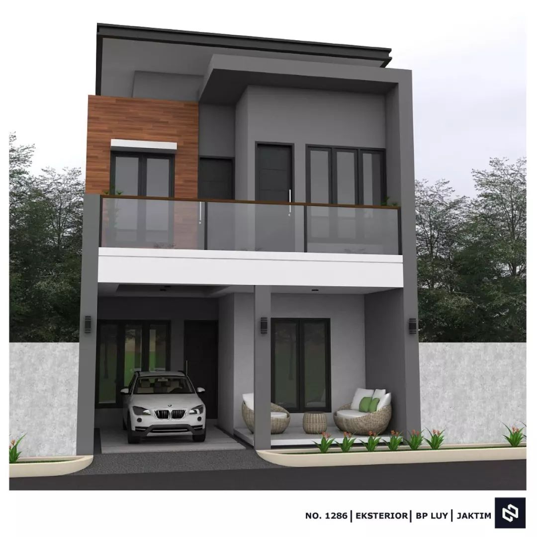 Desain rumah 6,6x11,5 Meter 2Lantai