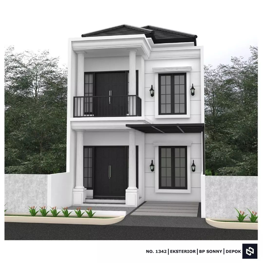 Desain rumah 6x12 Meter 2Lantai