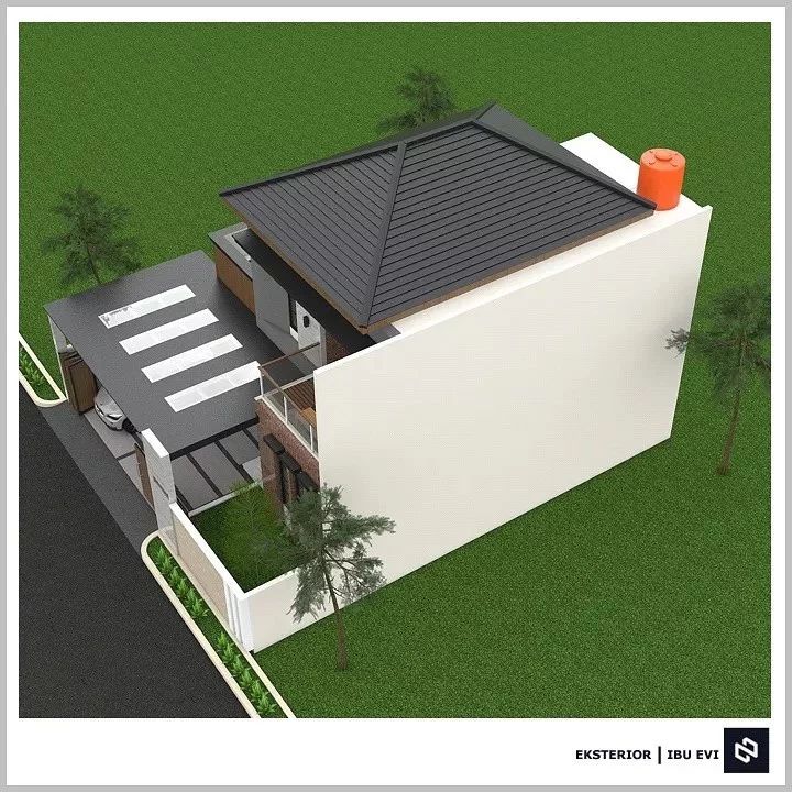 Desain rumah 11,7x15 Meter 2Lantai