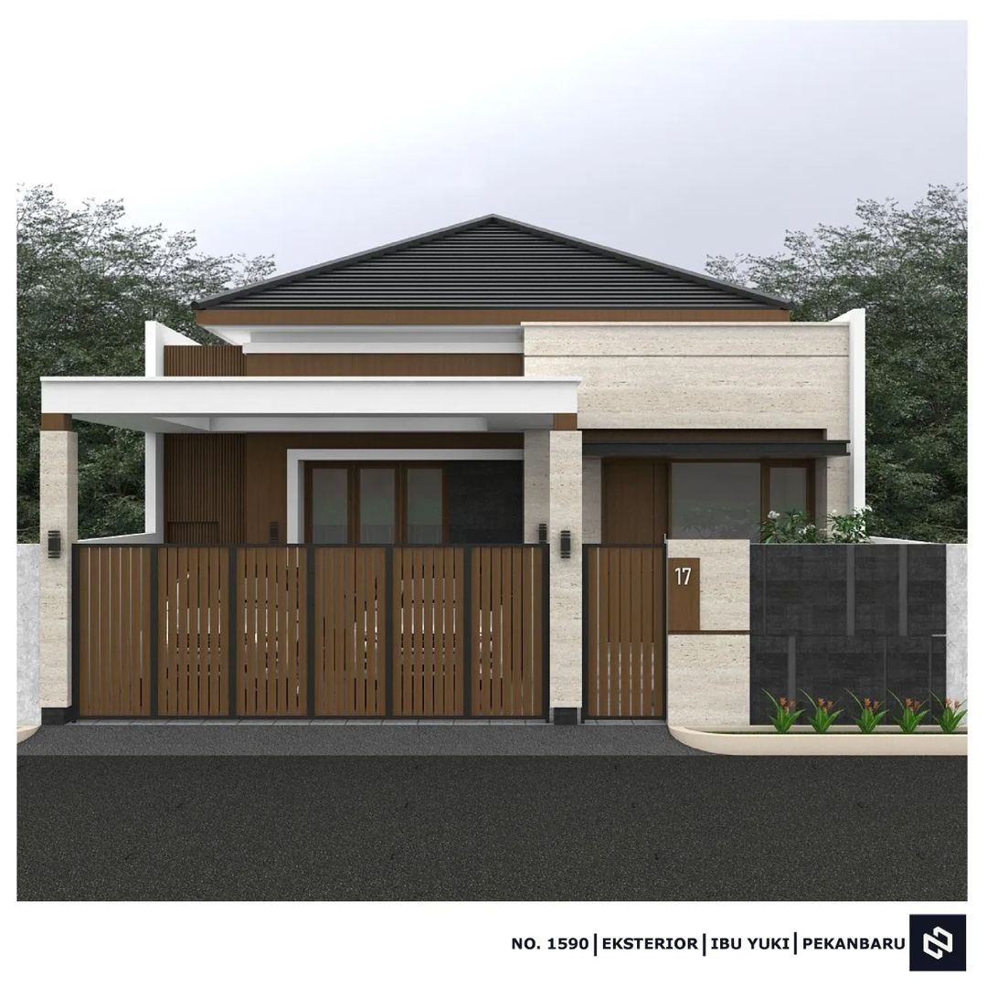 Desain rumah 10x21 Meter 1Lantai