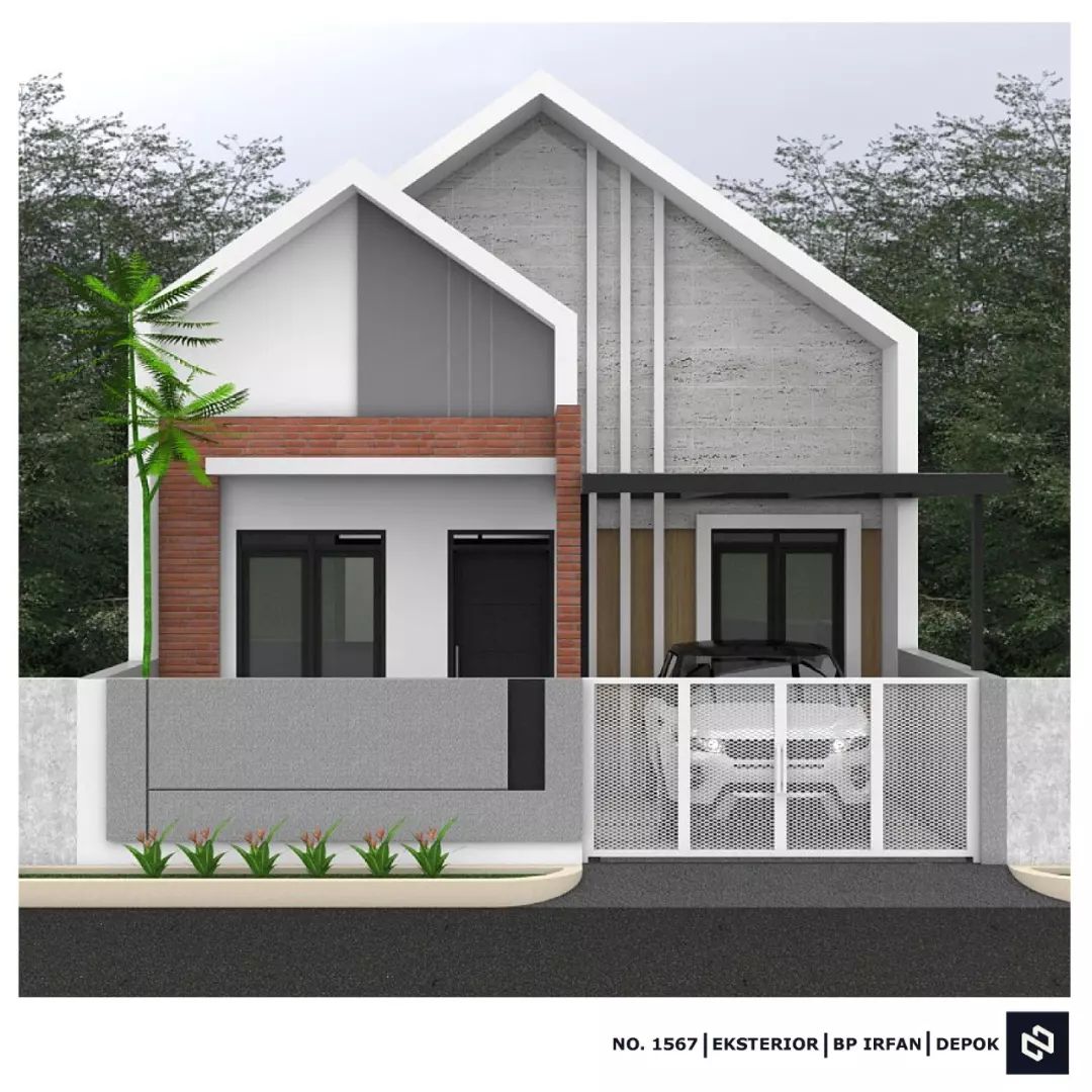 Desain rumah 7,5x12,5 Meter 1Lantai