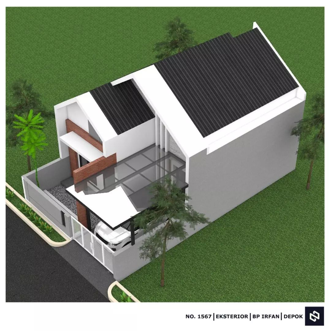 Desain rumah 7,5x12,5 Meter 1Lantai