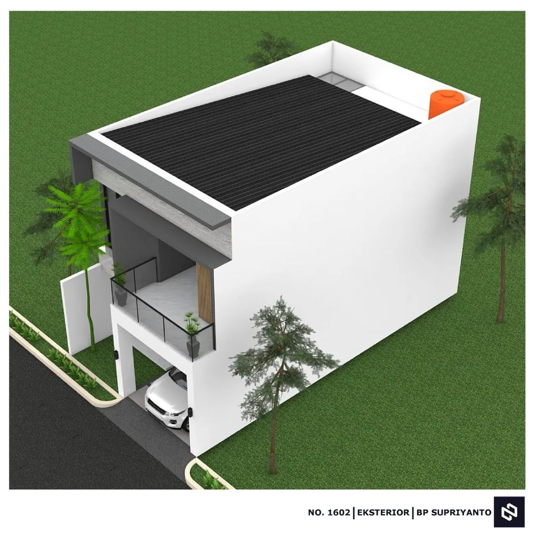 Desain rumah 7x13 Meter 2Lantai