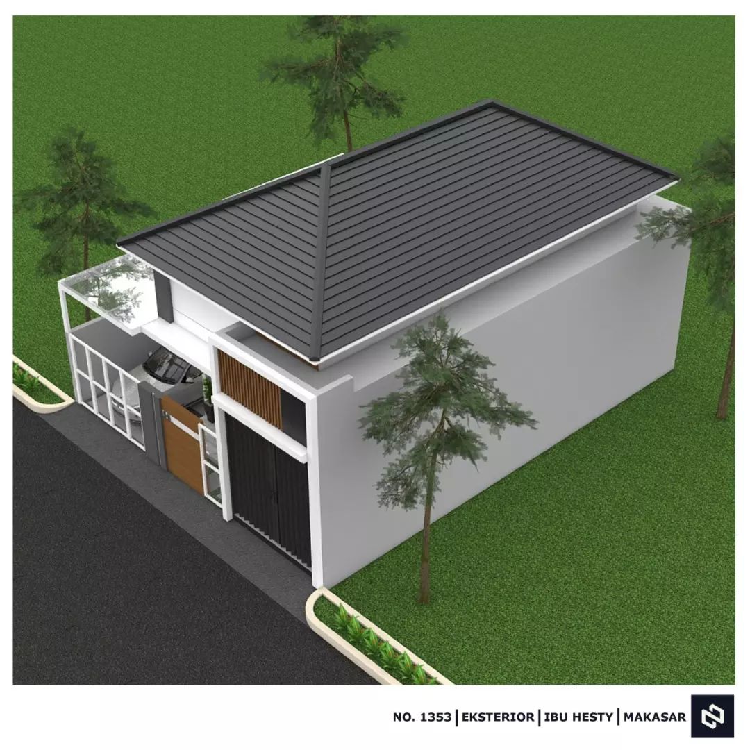 Desain rumah 9x12 Meter 1Lantai