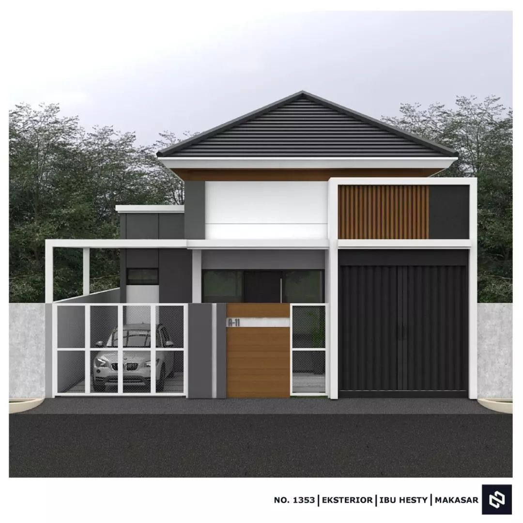 Desain rumah 9x12 Meter 1Lantai