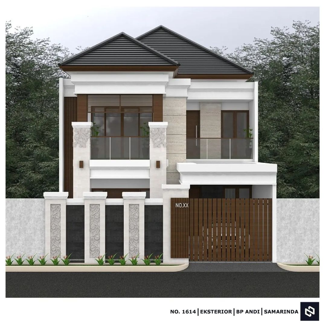 Desain rumah 9x18 Meter 2Lantai