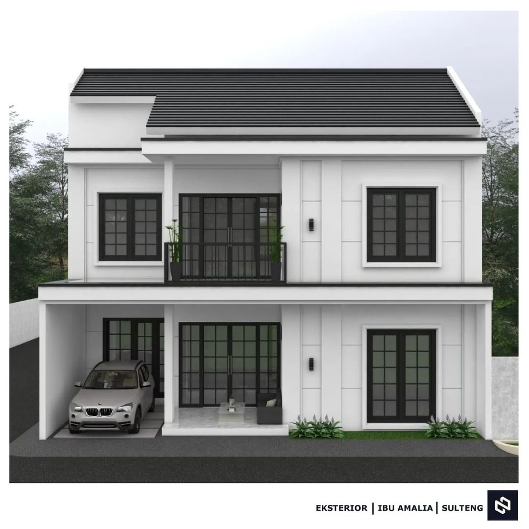 Desain rumah 11x9 Meter 2Lantai