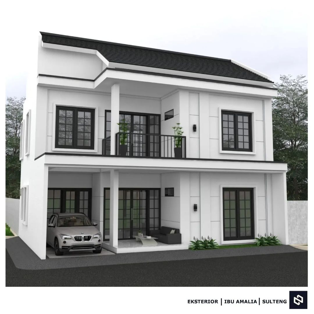 Desain rumah 11x9 Meter 2Lantai