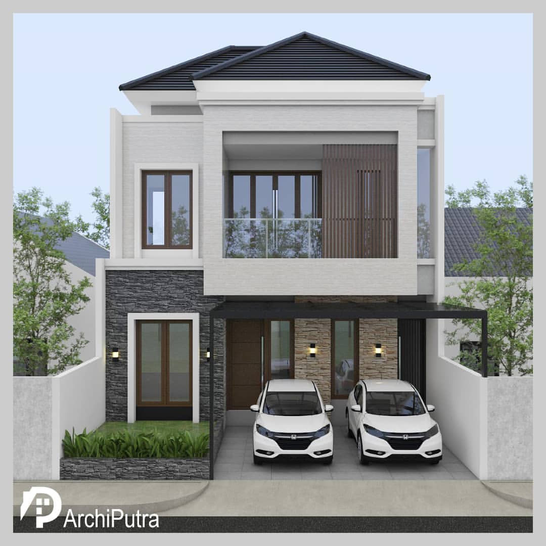 Desain rumah 8,5x13 Meter 2Lantai