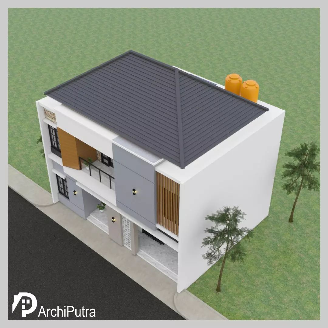 Desain rumah 12x9 Meter 2Lantai