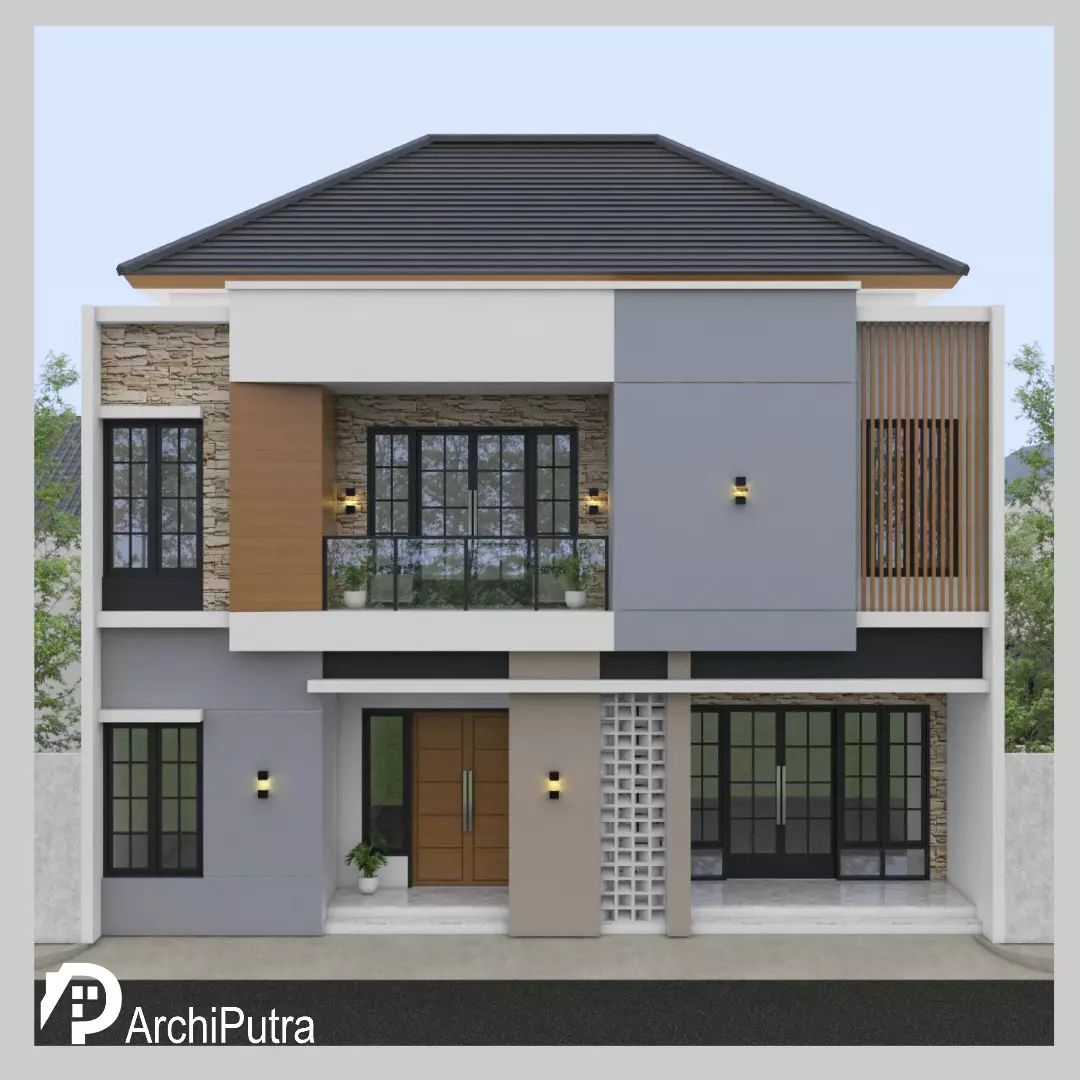 Desain rumah 12x9 Meter 2Lantai