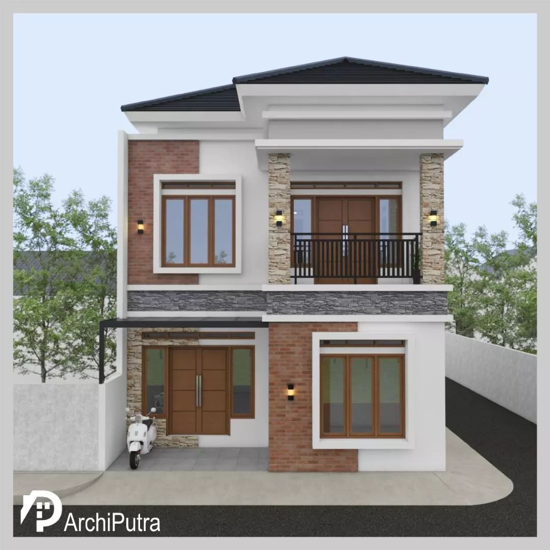 Desain rumah 8x12 Meter 2Lantai