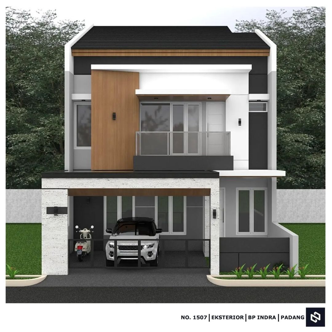 Desain rumah 9x16 Meter 2Lantai