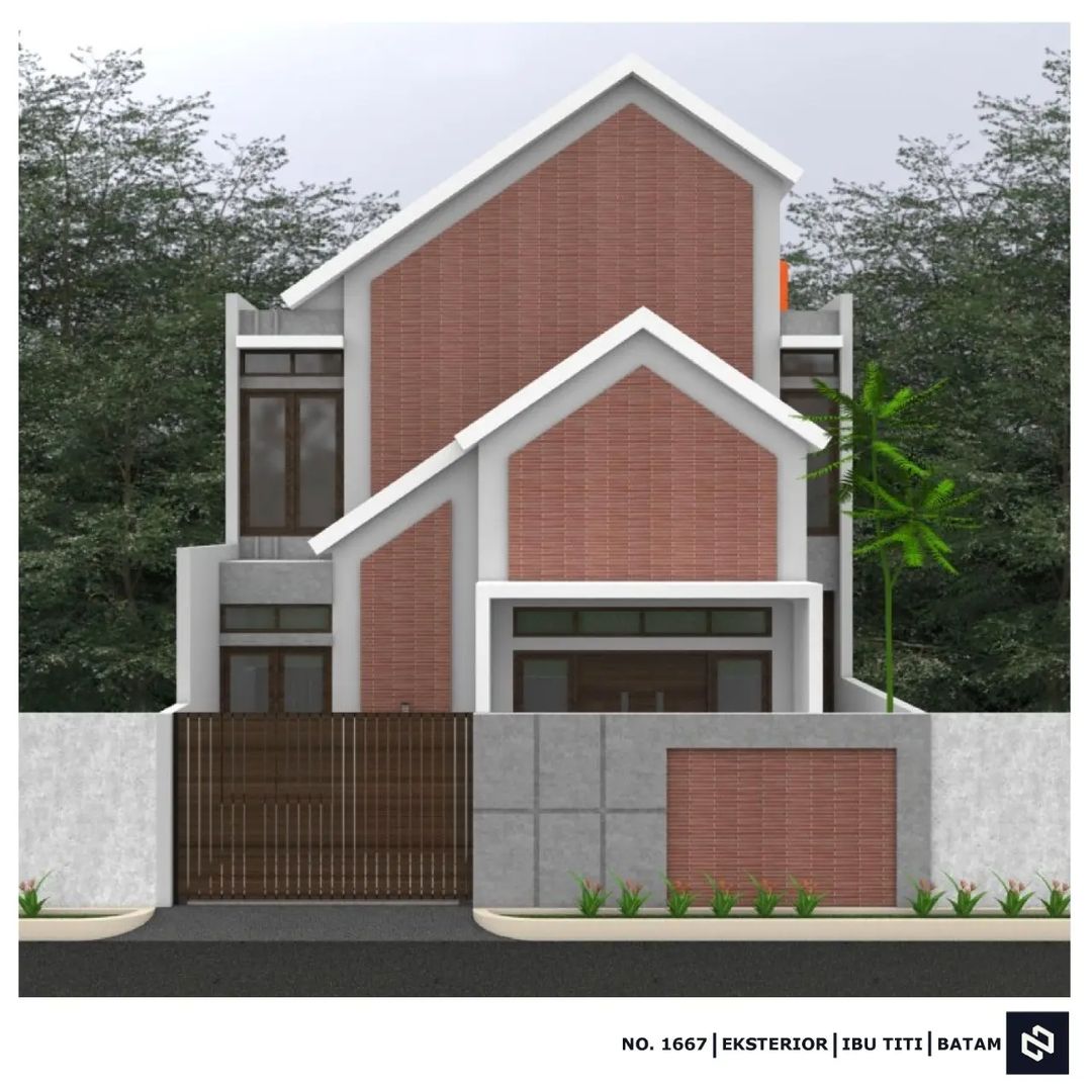 Desain rumah 8x13 Meter 2Lantai