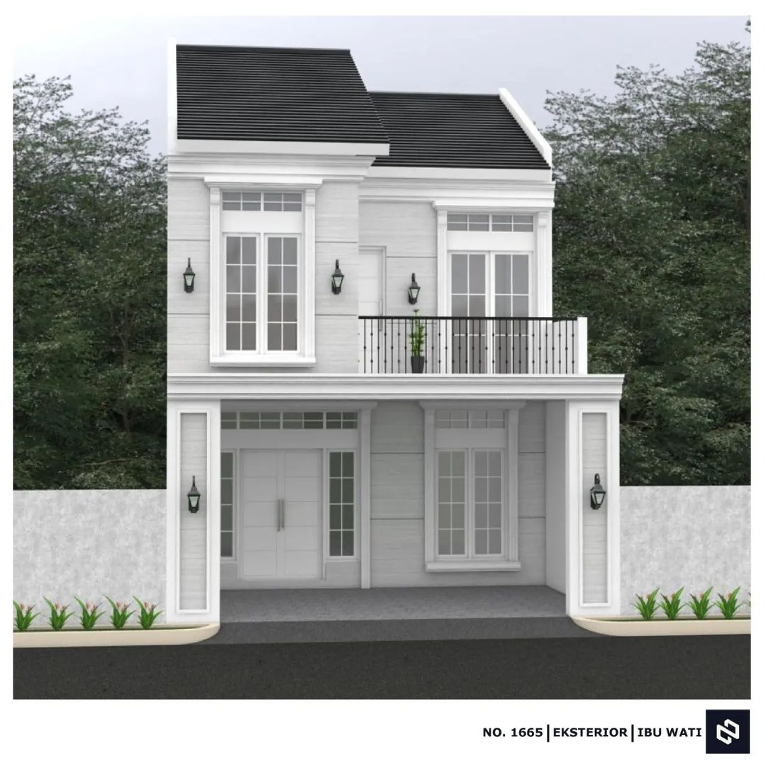 Desain rumah 7x14 Meter 2Lantai