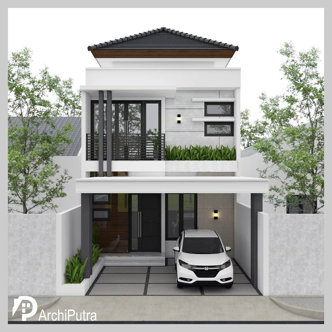 Desain rumah 6x16 Meter 2Lantai