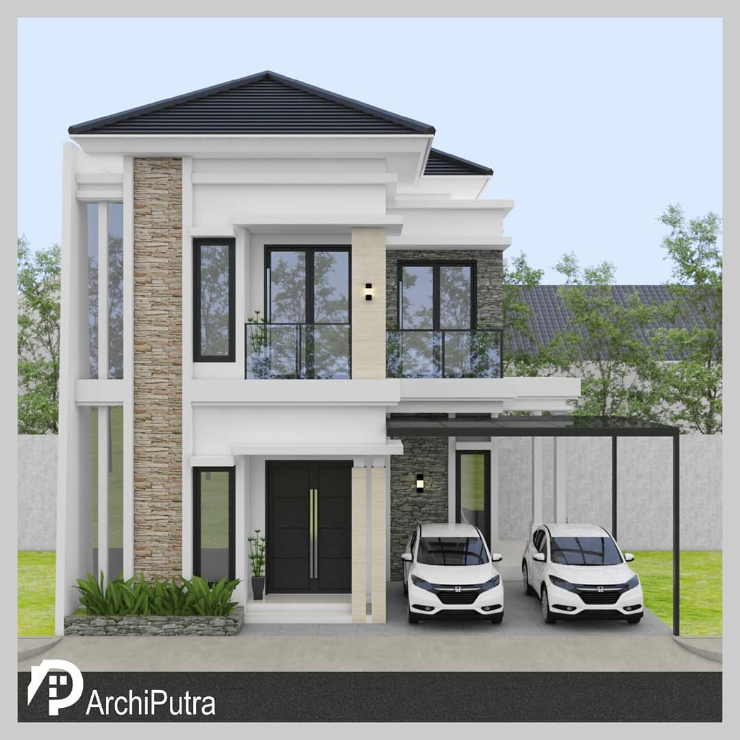 Desain rumah 10x10 Meter 2Lantai