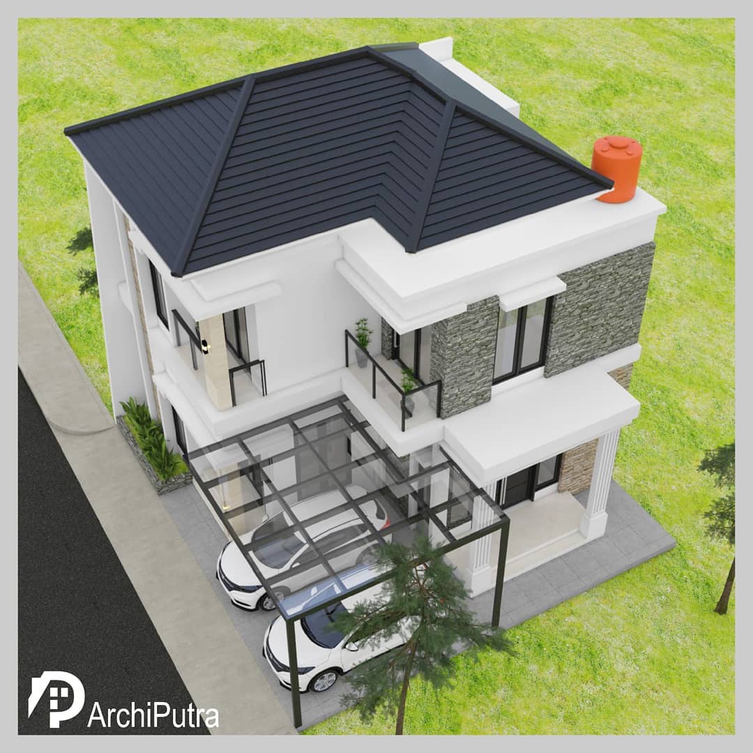 Desain rumah 10x10 Meter 2Lantai