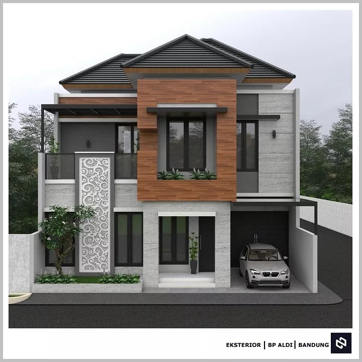 Desain rumah 10x11 Meter 2Lantai