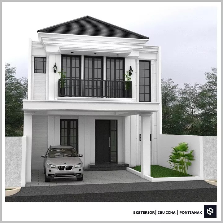 Desain rumah 8x20 Meter 2Lantai