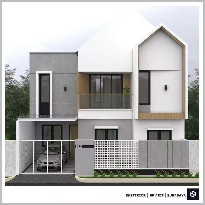 Desain rumah 10x9 Meter 2Lantai