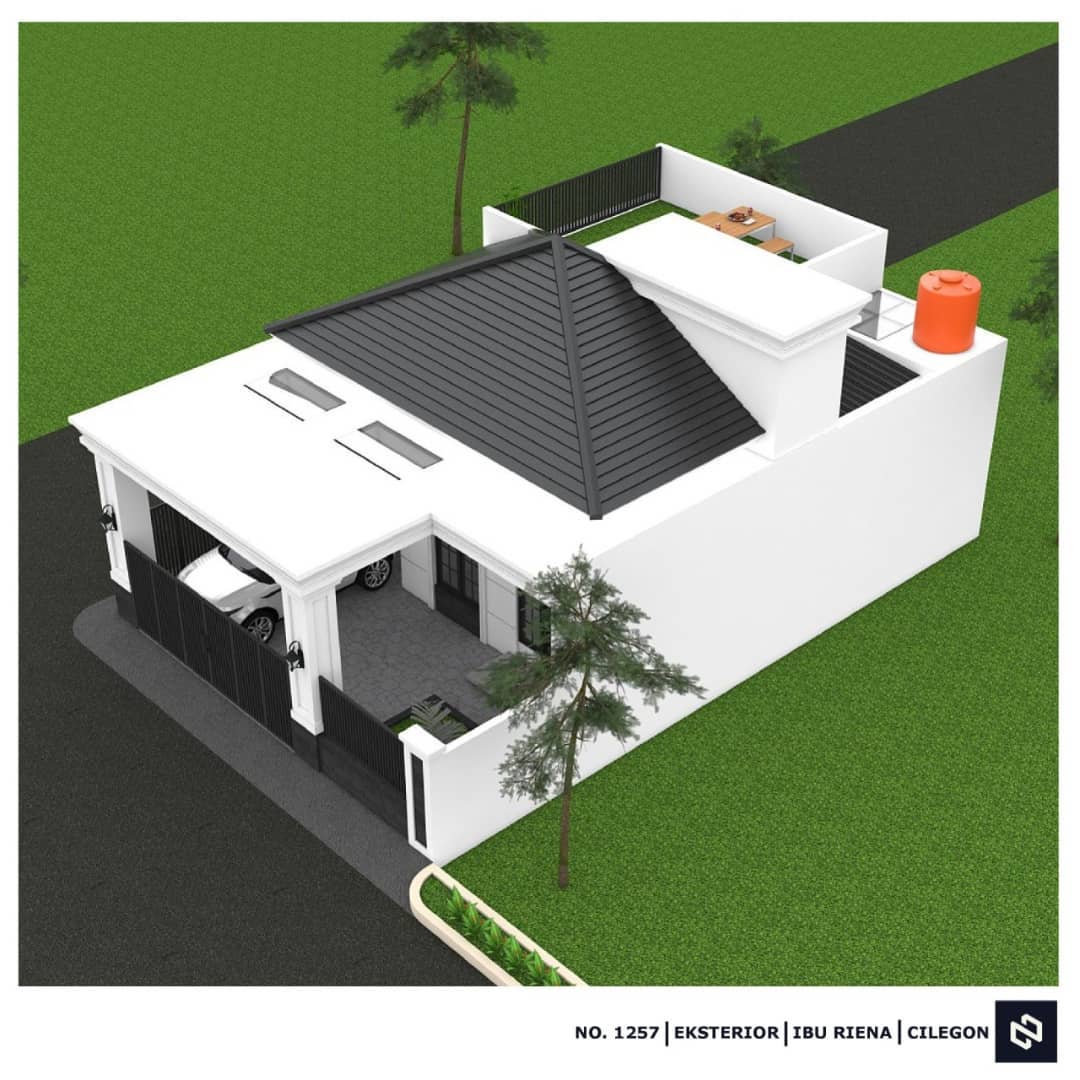 Desain rumah 9x14 Meter 1Lantai