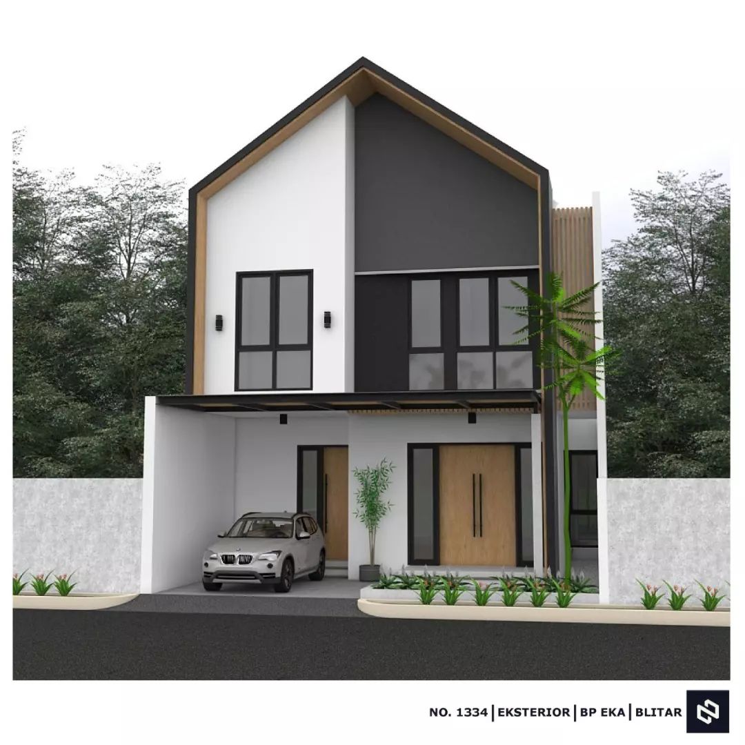 Desain rumah 8x13 Meter 2Lantai