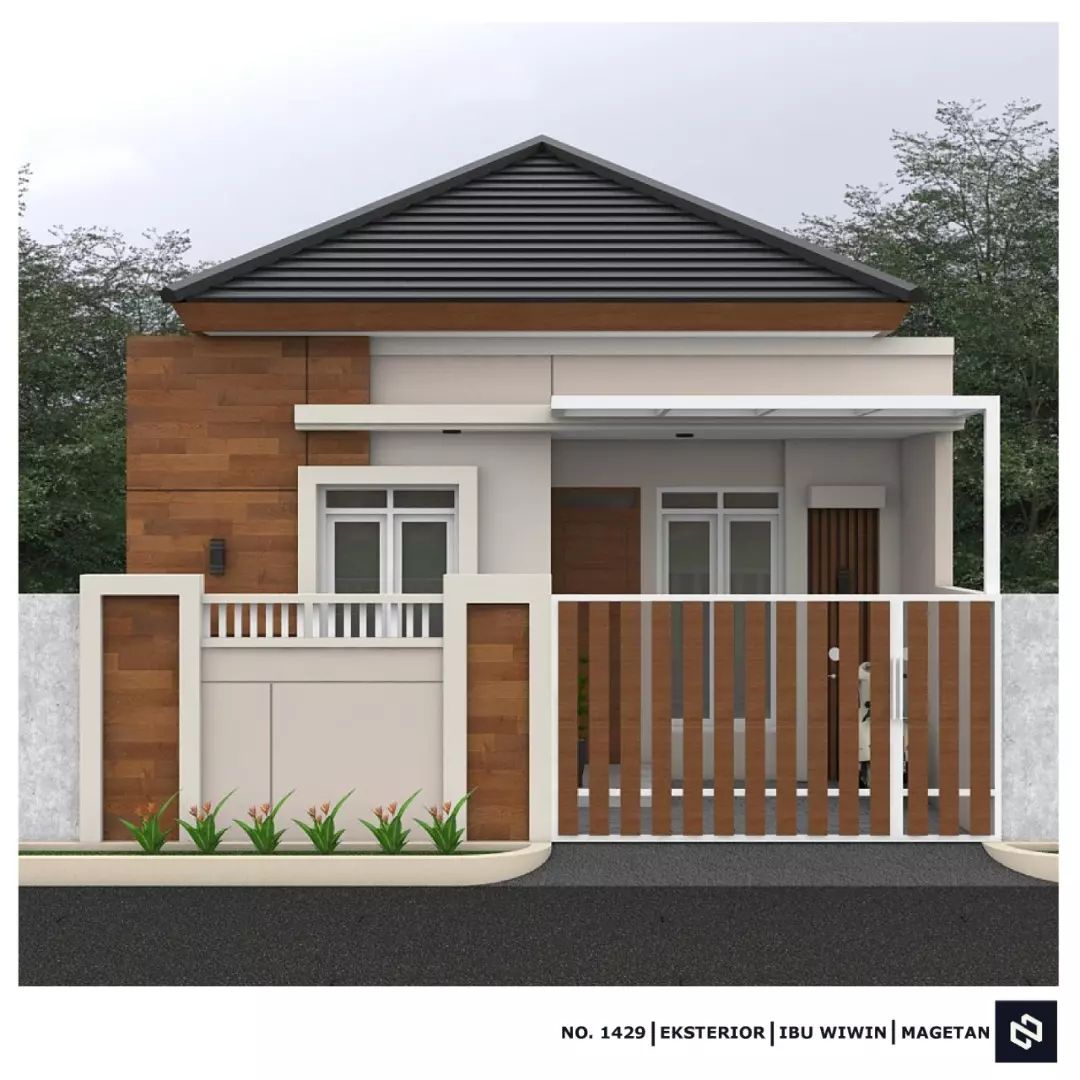 Desain rumah 7x16 Meter 1Lantai