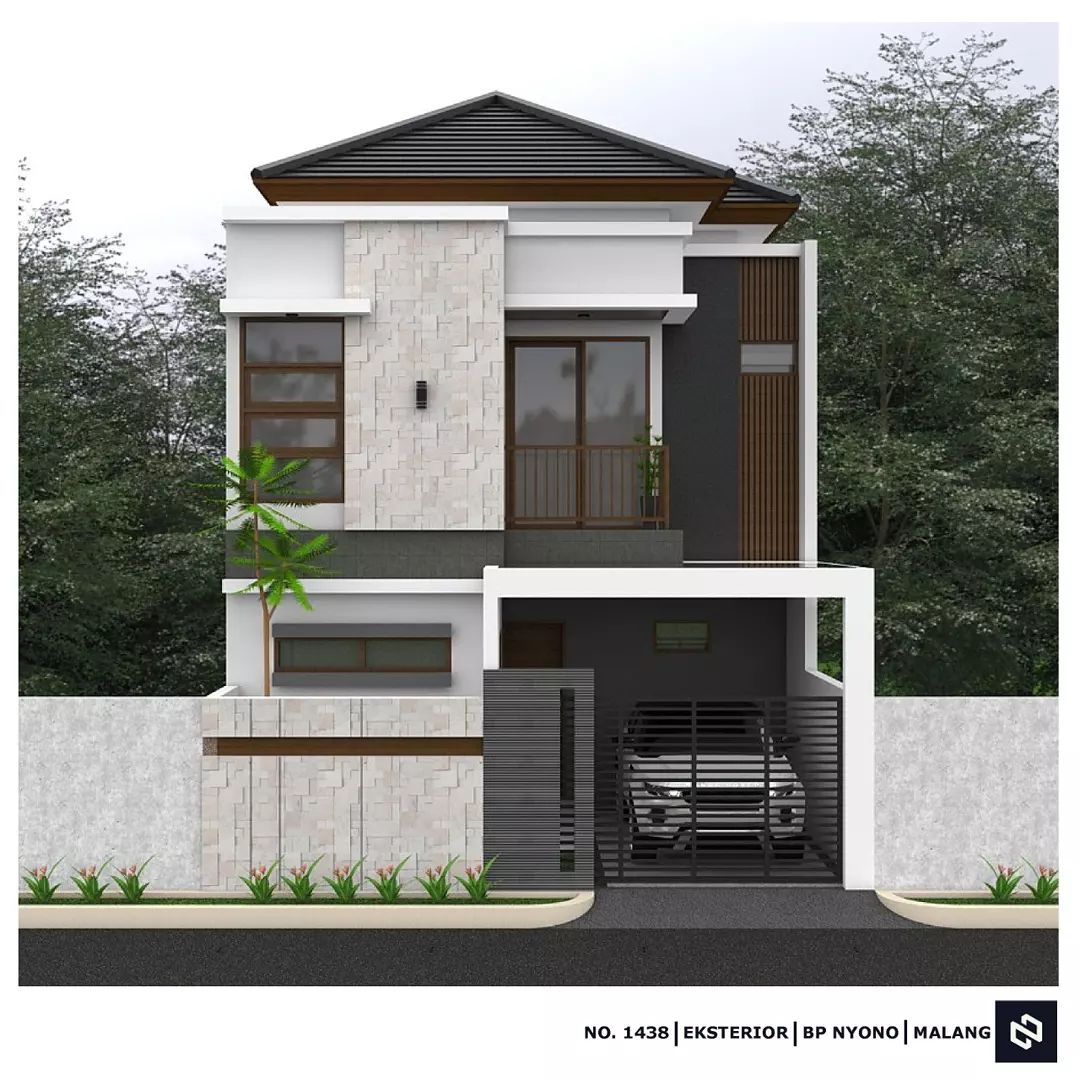 Desain rumah 7x11 Meter 2Lantai