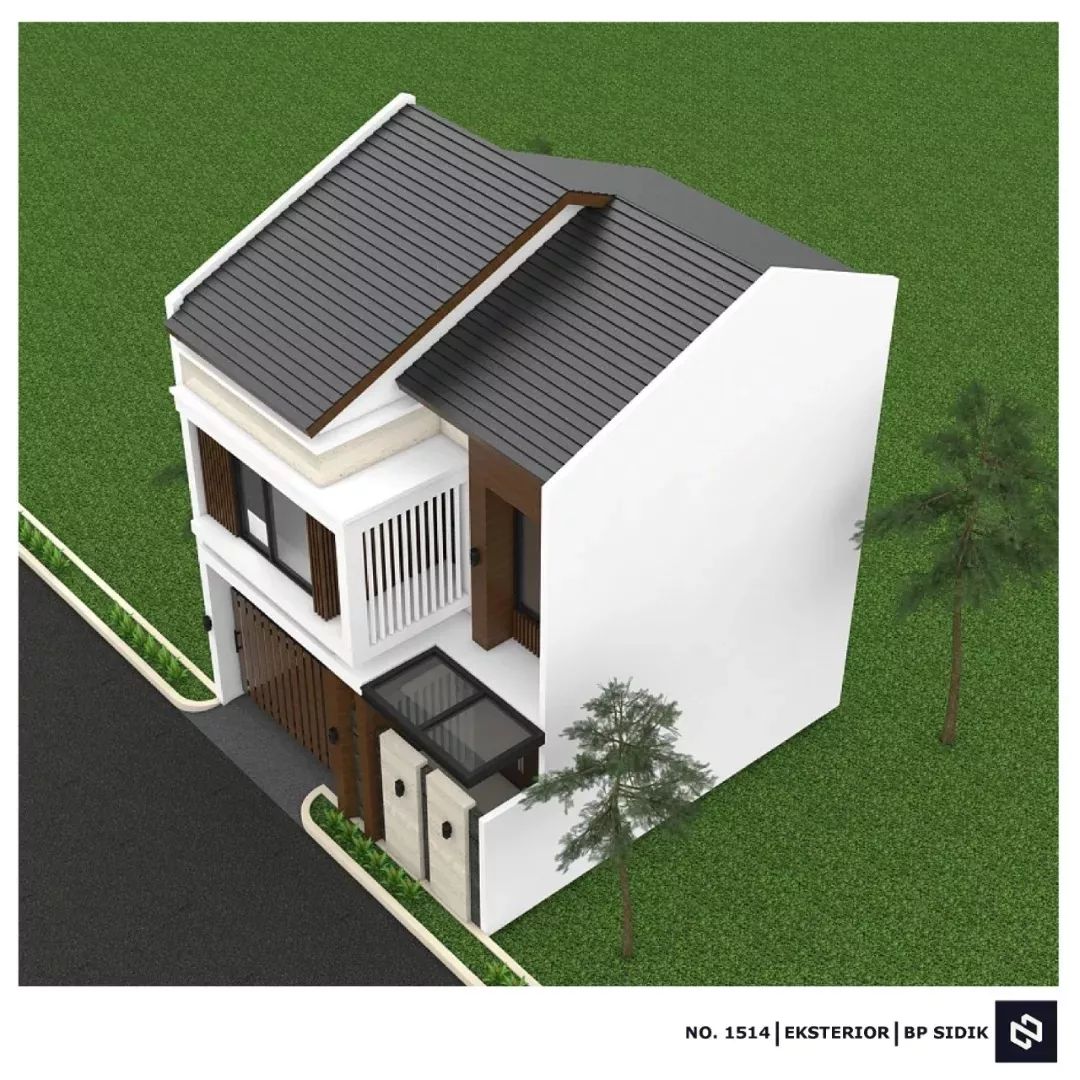 Desain rumah 8x9 Meter 2Lantai