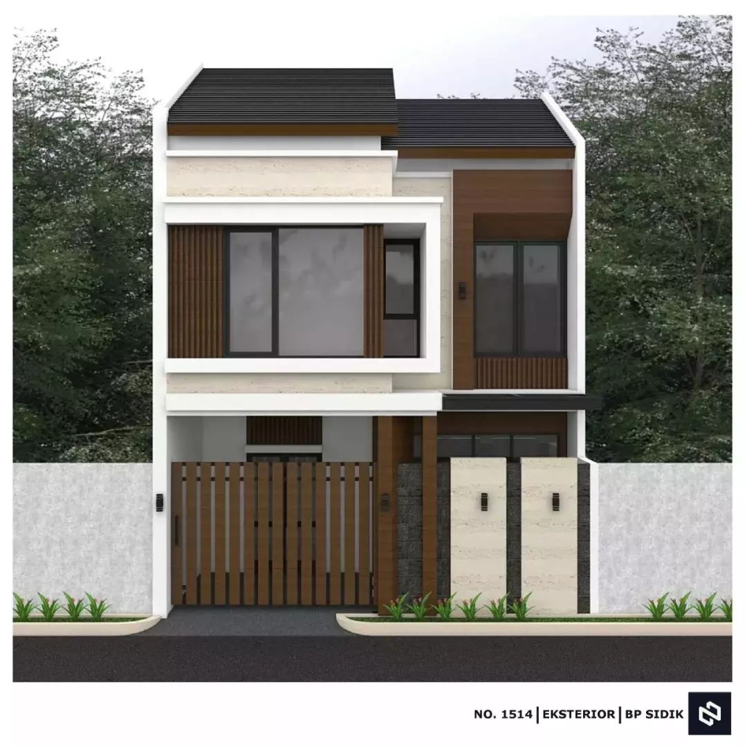 Desain rumah 8x9 Meter 2Lantai