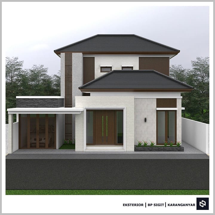 Desain rumah 13x15 Meter 2Lantai