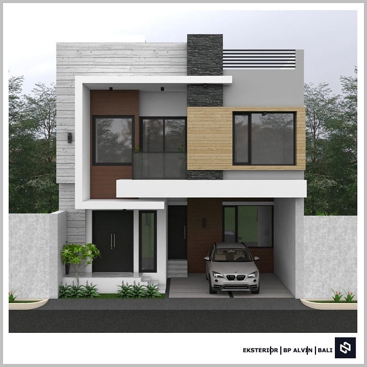 Desain rumah 9x12 Meter 2Lantai