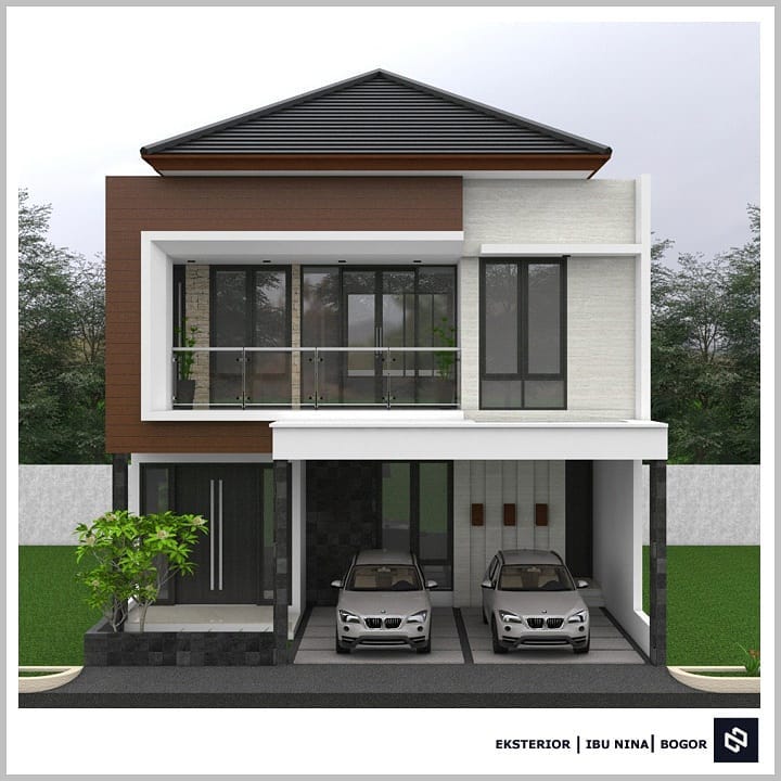 Desain rumah 9x15 Meter 2Lantai