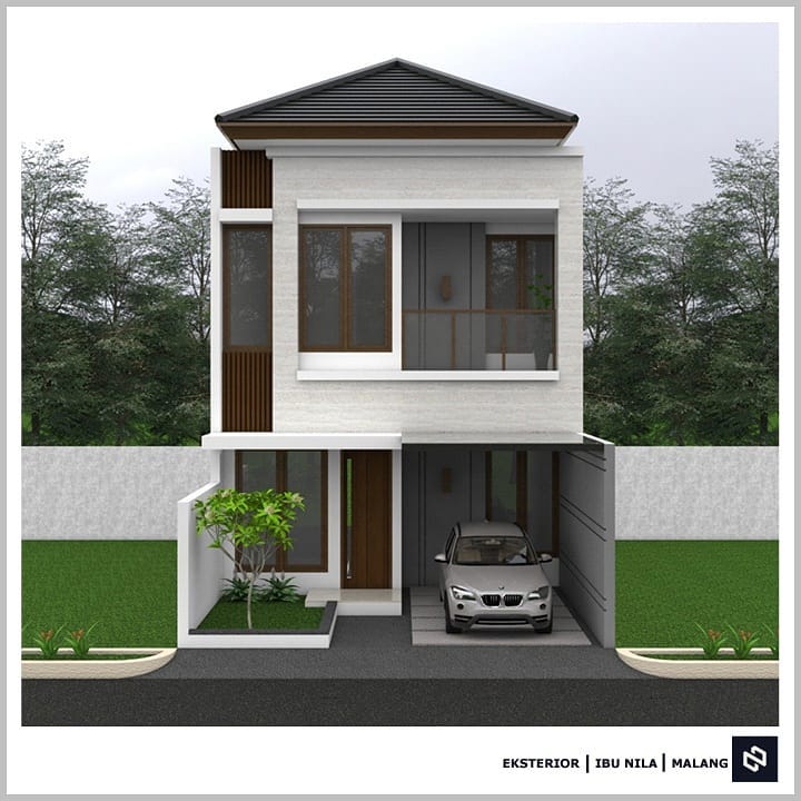 Desain rumah 6x12 Meter 2Lantai