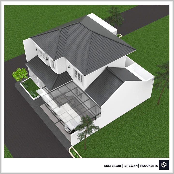 Desain rumah 15x15 Meter 2Lantai