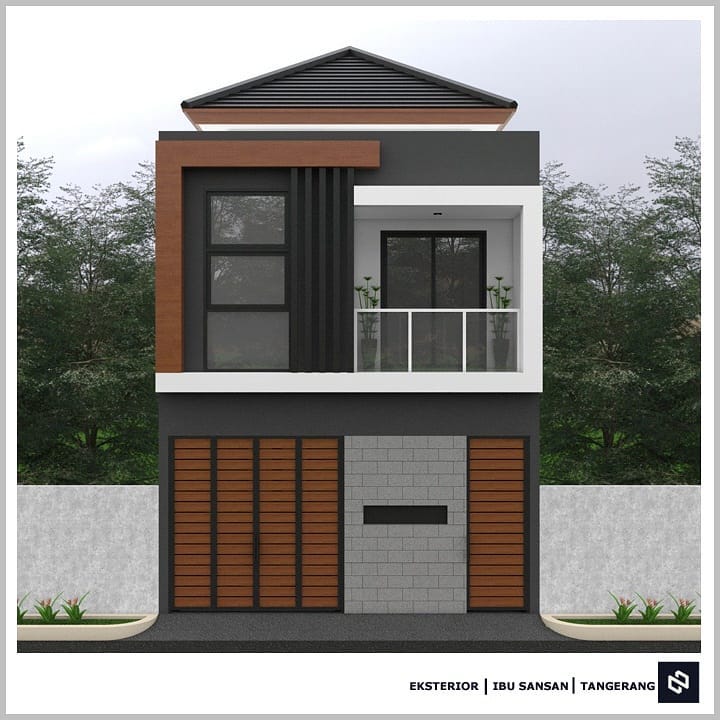 Desain rumah 6x13 Meter 2Lantai