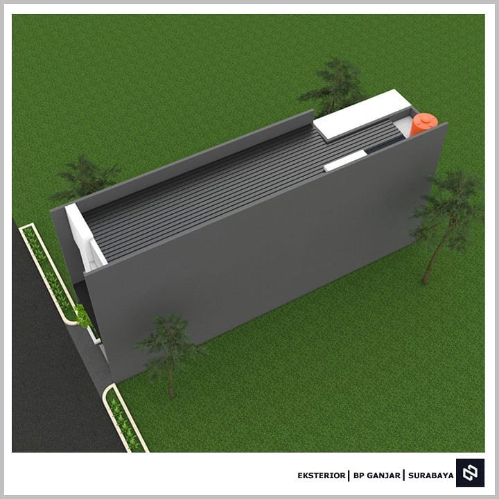 Desain rumah 4x18 Meter 2Lantai