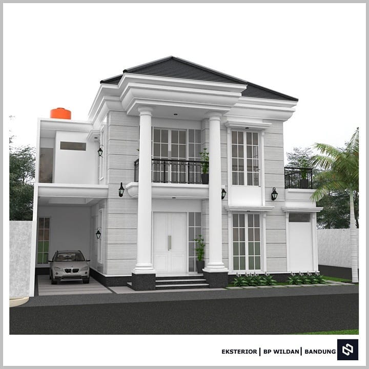 Desain rumah 14x13 Meter 2Lantai