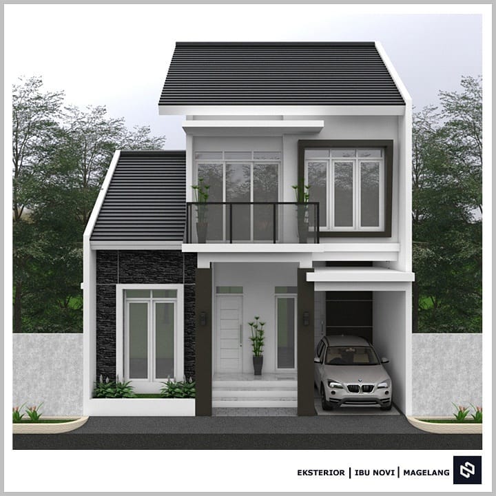 Desain rumah 8x9 Meter 2Lantai