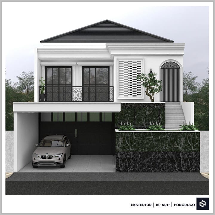 Desain rumah 9x20 Meter 2Lantai