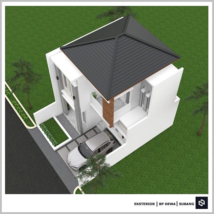 Desain rumah 7x10 Meter 2Lantai