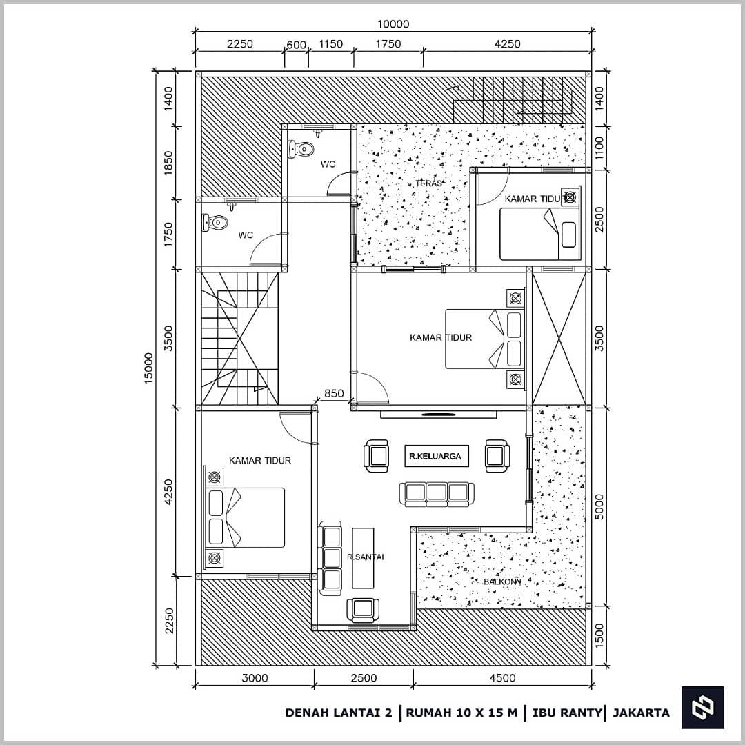 150 Sqm Home House Design 10x15 Meter 2Storey